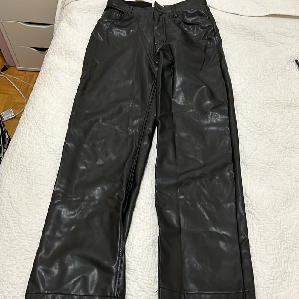 Abercrombie Black Leather Pants
